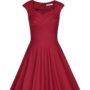 Muxxn vintage cap sleeve dress with petticoat